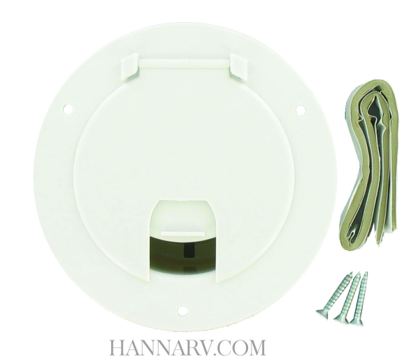 Valterra A10-2135VP Large Round White Cable Hatch